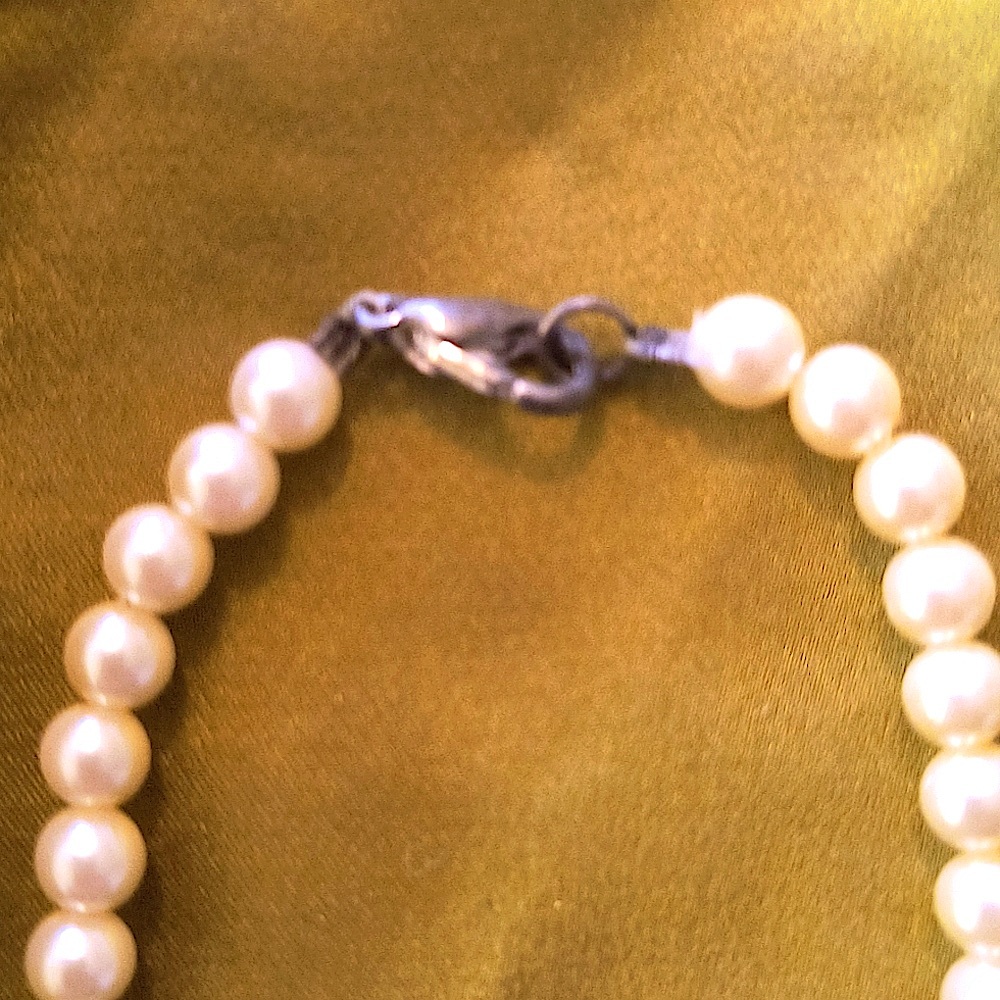 Vintage Bridal Set: Pearl, Crystal & Diamond Earrings & Necklace EUC - Picture 4 of 4